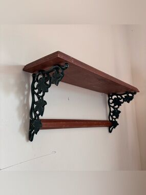 Decorative Cottagecore Cast Iron Bracket Wall Shelf